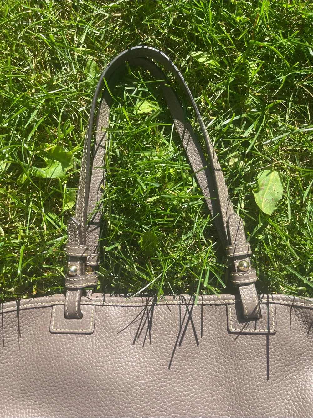 Dooney & Bourke Brown Pebbled Leather Tote